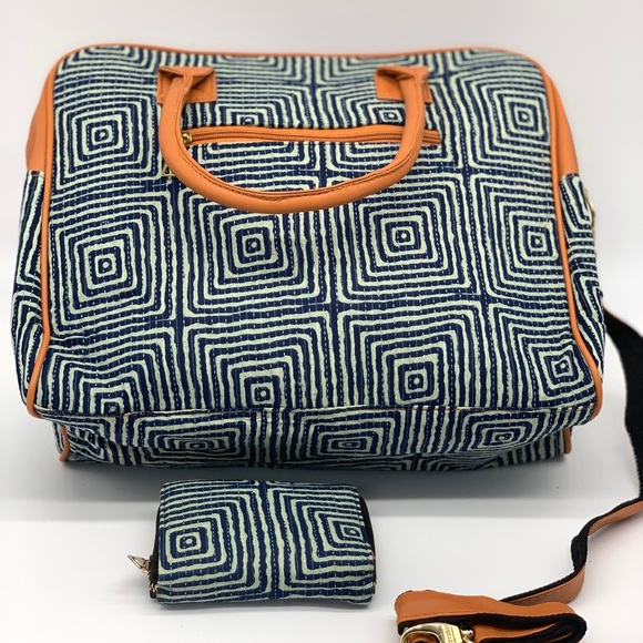 Cotton Satchel And Wallet Set - Picture 4 of 7